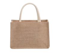 PPQIRU Sac Fourre-Tout En Toile Sac de courses en Jute for femmes, sac à main Portable toile, fourre-tout d'épicerie, d'extérieur for dames, sacs cadeaux réutilisables(L-29x25x15cm)