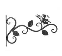 PPQIRU Supports Pour Paniers Suspendus 2 PCS 11.8inch Curved Plant Hanger Heavy Duty Black Iron Bracket for Bird Feeder Lanterns for Flower Baskets Wind Chimes(Black A)