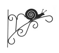 PPQIRU Supports Pour Paniers Suspendus 2 Pcs 11.8inch Curved Plant Hanger Heavy Duty Black Iron Bracket for Bird Feeder Lanterns for Flower Baskets Wind Chimes(Black C)