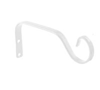 PPQIRU Supports Pour Paniers Suspendus 2 Pcs Metal Wall Hanging Basket Brackets Garden Plant Hanger Hook Balcony Decor Heavy Duty Iron S-shape Flower Pot(White)