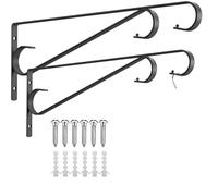 PPQIRU Supports Pour Paniers Suspendus 2 Pcs Plant Hangers Outdoor 15.4 Inch Wall HangerHeavy Duty Hooks for Hanging Bracket for Bird Feeders