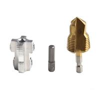 PPR Ouvre-filetage de tuyau pour tuyaux en plastique PVC - Foret étagé avec tige hexagonale, outil de filetage interne de 1,27 cm pour l'expansion et le taraudage de tuyaux d'eau, embout extenseur de