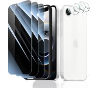 Pps-Verre Trempé Anti-Espion Pour Iphone 16e, 3*Vitre Protection Ecran Protege Accessoire Et 3*Protection Camera Objectif Arriere Appareil Phot Outil D'installation Facile, Résistance Aux Rayures