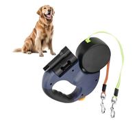 PPSMRT Laisse Double pour Chien Rétractable avec Deux Longs Cordons de 3 Mètres de Laisse pour Chien Double à 360 ° sans Enchevêtrement pour Promener Deux Chiens Jusqu'à 50 LBgris