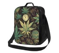 PPTHSNVB A Puff in Time - Sac à déjeuner isotherme pour femmes, hommes et adultes, sac fourre-tout isotherme, étanche, réutilisable, avec bandoulière réglable pour le travail, les voyages