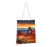 PPTHSNVB Arches National Park Sac fourre-tout en toile réutilisable avec poignées pour femme