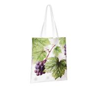 PPTHSNVB Beau sac fourre-tout en toile avec poignées et motif feuilles de vigne pour femme, sac d'épicerie réutilisable