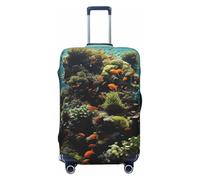 PPTHSNVB Biodiversity Housses de bagage pour valise, housse de protection élastique, anti-poussière, anti-rayures, épaisse, lavable, convient aux bagages de 45,7 à 81,3 cm, Noir , XL