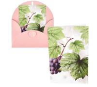PPTHSNVB Cartes de vœux avec enveloppe vierge - Belles feuilles de vigne - Carte de remerciement amusante - 10,2 x 15,2 cm - Carte d'anniversaire « Get Well » - Cartes vierges pour mariage