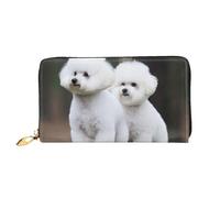 PPTHSNVB Cherry Fruit Portefeuille pour femme Grande capacité Porte-cartes de crédit Fermeture Éclair Pochette de voyage pour femme, Bichon frisé., Taille unique, Classique
