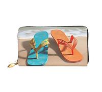 PPTHSNVB Colorful Candy Portefeuille pour femme Grande capacité Porte-cartes de crédit Fermeture Éclair Pochette de voyage pour femme, Tongs de plage, Taille unique, Classique
