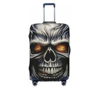 PPTHSNVB Cool Evil Housse de bagage pour valise, élastique, anti-poussière, anti-rayures, épaisse, lavable, convient aux bagages de 45,7 à 81,3 cm, Noir , L