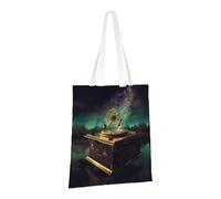 PPTHSNVB Dream Music Box Sac fourre-tout en toile réutilisable avec poignées pour femme