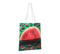 PPTHSNVB Dream Watermelon Sac fourre-tout en toile réutilisable avec poignées pour femme