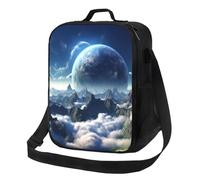 PPTHSNVB Fantasy Earth Sac à déjeuner isotherme pour femme et homme adulte - Étanche - Réutilisable - Avec bandoulière réglable - Pour le travail et les voyages