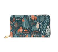 PPTHSNVB Fireflies Portefeuille pour femme Grande capacité Porte-cartes de crédit Fermeture Éclair Pochette de voyage pour femme, Animaux scandinaves, Taille unique, Classique