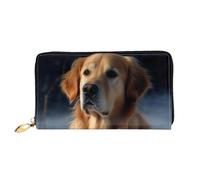 PPTHSNVB Golden Retriever Portefeuille pour femme Grande capacité Porte-cartes de crédit Fermeture Éclair Pochette de voyage pour femme, Golden Retriever, Taille unique, Classique