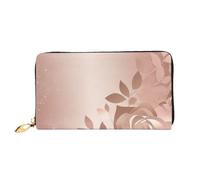 PPTHSNVB Golden Retriever Portefeuille pour femme Grande capacité Porte-cartes de crédit Fermeture Éclair Pochette de voyage pour femme, Papier peint or rose, One Size, Classique