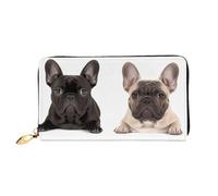PPTHSNVB Golden Retriever Portefeuille pour femme Grande capacité Porte-cartes de crédit Fermeture Éclair Pochette de voyage pour femme, Bouledogue français, Taille unique, Classique