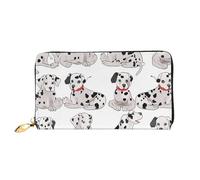 PPTHSNVB Golden Retriever Portefeuille pour femme Grande capacité Porte-cartes de crédit Fermeture Éclair Pochette de voyage pour femme, Adorable dalmatien., Taille unique, Classique