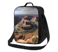 PPTHSNVB Grand Canyon Arizona Sac à déjeuner isotherme pour femme et homme adulte - Sac fourre-tout isotherme étanche réutilisable avec bandoulière réglable pour le travail et les voyages
