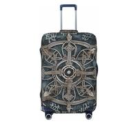 PPTHSNVB Helm of Awe Housse de bagage élastique pour valise de 45,7 à 81,3 cm, résistante à la poussière, aux rayures, épaisse, lavable, convient aux bagages de 45,7 à 81,3 cm, Noir , S
