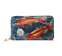 PPTHSNVB Helm of Awe Portefeuille pour femme Grande capacité Porte-cartes de crédit Fermeture Éclair Pochette de voyage pour femme, Carpe rouge japonaise, Taille unique, Classique