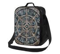 PPTHSNVB Helm of Awe Sac à déjeuner isotherme pour femme et homme adulte - Étanche - Réutilisable - Avec bandoulière réglable - Pour le travail et les voyages
