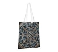 PPTHSNVB Helm of Awe Sac fourre-tout en toile réutilisable avec poignées pour femme