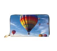 PPTHSNVB Hot Air Balloon Portefeuille pour femme Grande capacité Porte-cartes de crédit Fermeture Éclair Pochette de téléphone Sac à main de voyage pour femme, Montgolfière., Taille unique, Classique