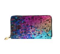 PPTHSNVB Hot Air Balloon Portefeuille pour femme Grande capacité Porte-cartes de crédit Fermeture Éclair Pochette de téléphone Sac à main de voyage pour femme, Paillettes à pois., Taille unique