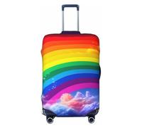 PPTHSNVB Housse de bagage arc-en-ciel pour valise, housse de protection élastique anti-poussière, anti-rayures, housse de bagage de voyage épaisse, lavable pour bagages de 45,7 à 81,3 cm, Noir , M