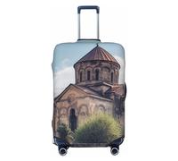 PPTHSNVB Housse de bagage d'église arménienne pour valise, housse de protection élastique, résistante à la poussière, anti-rayures, épaisse, lavable, convient aux bagages de 45,7 à 81,3 cm, Noir , L