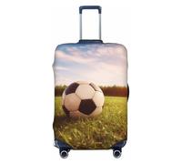 PPTHSNVB Housse de bagage en forme de ballon de football sur un terrain pour valise, housse de protection élastique, résistante à la poussière, anti-rayures, épaisse, lavable, convient aux bagages de