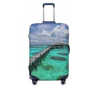 PPTHSNVB Housse de bagage pour valise, housse de protection élastique, anti-poussière, anti-rayures, épaisse, lavable, convient aux bagages de 45,7 à 81,3 cm, Noir , S