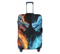 PPTHSNVB Housse de bagage pour valise, housse de protection élastique, résistante à la poussière, anti-rayures, épaisse, lavable, convient aux bagages de 45,7 à 81,3 cm, Noir , M