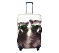 PPTHSNVB Housse de protection élastique pour valise, anti-poussière, anti-rayures, épaisse, lavable, convient aux bagages de 45,7 à 81,3 cm, Noir , L