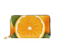 PPTHSNVB Ice Cream Portefeuille pour femme Grande capacité Porte-cartes de crédit Fermeture Éclair Pochette de voyage pour femme, Orange frais, Taille unique, Classique