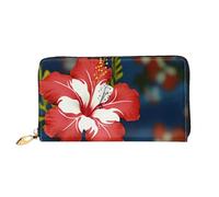 PPTHSNVB Ice Cream Portefeuille pour femme Grande capacité Porte-cartes de crédit Fermeture Éclair Pochette de voyage pour femme, Motif fleurs Rouge, Taille unique, Classique