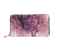 PPTHSNVB Ice Cream Portefeuille pour femme Grande capacité Porte-cartes de crédit Fermeture Éclair Pochette de voyage pour femme, Arbre floral., Taille unique, Classique
