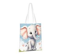 PPTHSNVB Joli sac fourre-tout en toile avec poignées et motif éléphant pour femme