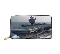 PPTHSNVB Peint Bread Portefeuille pour femme Grande capacité Porte-cartes de crédit Fermeture éclair Pochette de téléphone Sac à main de voyage pour femme, Porte-avion., Taille unique, Classique