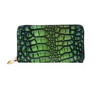 PPTHSNVB Peint Bread Portefeuille pour femme Grande capacité Porte-cartes de crédit Fermeture éclair Pochette de téléphone Sac à main de voyage pour femme, Peau d'alligator, Taille unique, Classique