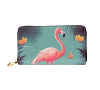 PPTHSNVB Portefeuille de voyage pour femme avec fermeture éclair et inscription Happy German Shepherd, Flamant rose drôle, Taille unique, Classique