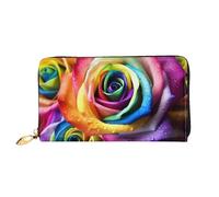 PPTHSNVB Portefeuille de voyage pour femme avec fermeture éclair pour téléphone portable Motif avion de la guerre mondiale, Rose arc-en-ciel., Taille unique, Classique