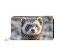 PPTHSNVB Portefeuille de voyage pour femme avec fermeture éclair pour téléphone portable Motif avion de la guerre mondiale, Furet poilu., Taille unique, Classique