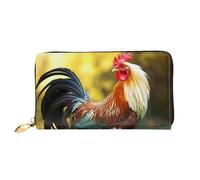 PPTHSNVB Portefeuille de voyage pour femme avec fermeture éclair pour téléphone portable Motif avion de la guerre mondiale, Coq drôle, Taille unique, Classique