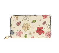 PPTHSNVB Portefeuille de voyage pour femme avec motif floral - Grande capacité - Avec fermeture éclair - Pochette de voyage pour femme, Jolis motifs de fleurs, Taille unique, Classique