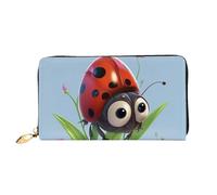 PPTHSNVB Portefeuille de voyage pour femme avec motif notes de musique sur vieux papier, grande capacité, porte-cartes de crédit, fermeture éclair, pochette pour téléphone, coccinelle, Taille unique