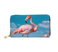 PPTHSNVB Portefeuille de voyage pour femme Giraffe at sunset grande capacité avec fermeture éclair, Flamant rose dans l'eau, Taille unique, Classique